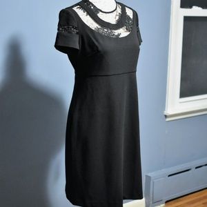 Modcloth Donna Morgan A-Line Dress with Lace Inset